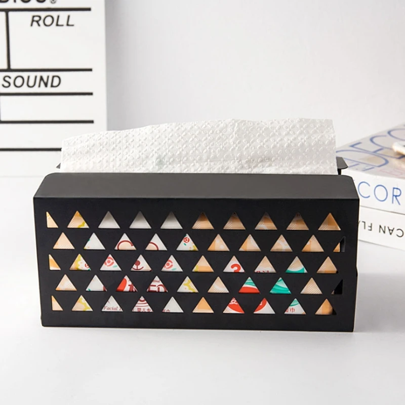 New-Iron Tissue Box Car Rectangle Napkin Paper Box Tissue Box Cover Holder Paper Towel Container For Home Office Desktop Stora