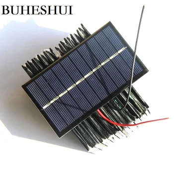 

BUHESHUI 150MA 5V Solar Cell+Wire Polycrystalline DIY Solar Panel Charger For 3.6V Battery System LED Light 100*60MM 5pcs/lot