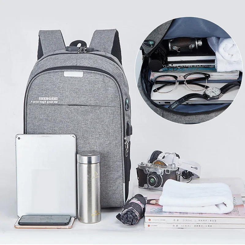 HEFLASHOR рюкзак, Usb, мужской рюкзак для ноутбука, рюкзак для книг, рюкзак для путешествий, рюкзак для мужчин, школьный рюкзак