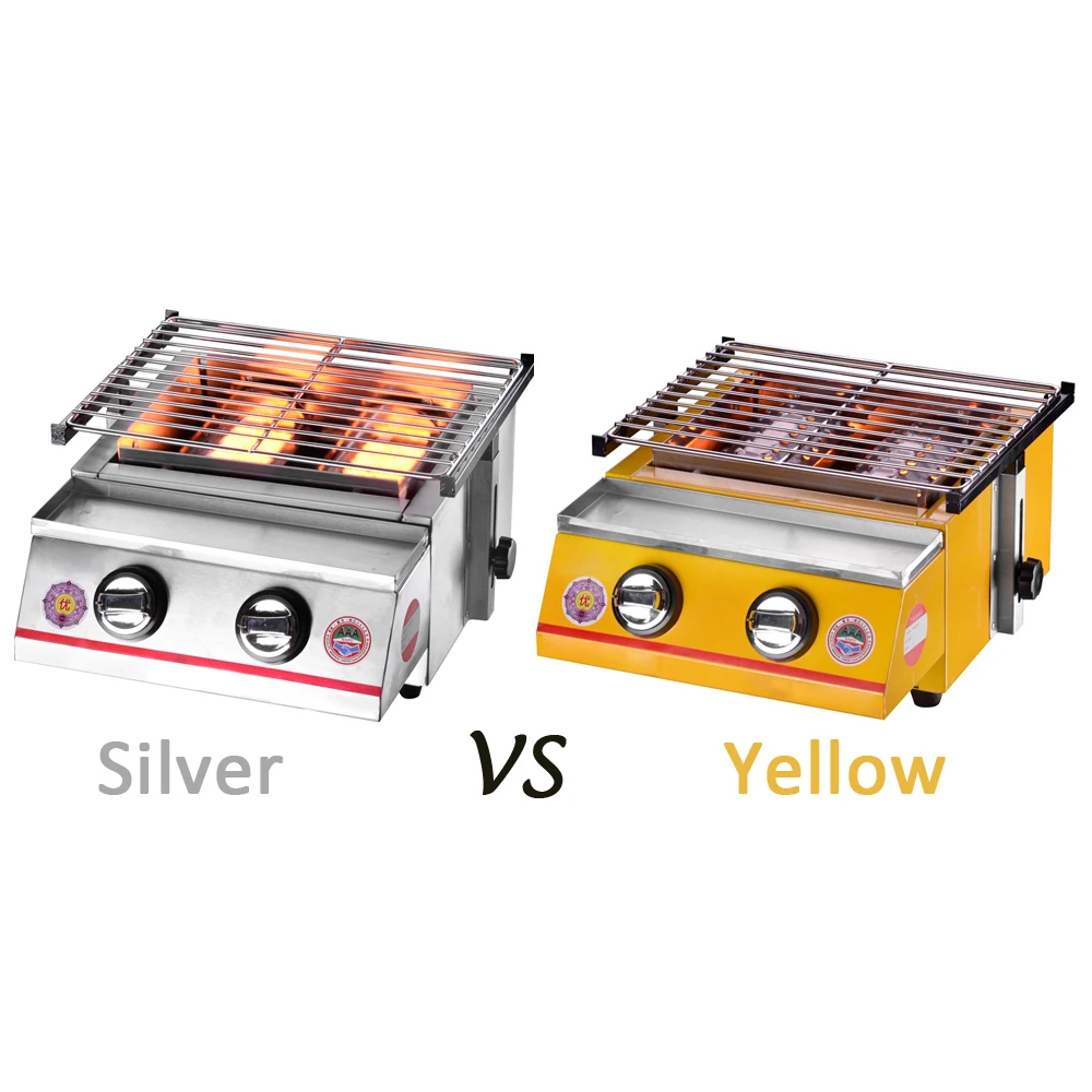ITOP Stainless Steel 2 Burners BBQ Grills LPG Gas Griddles Smokeless BBQ Grills Steel/Glass Shield Outdoor Camping Picnic Use ITOP Stainless Steel 2 Burners BBQ Grills LPG Gas Griddles Smokeless BBQ Grills Steel/Glass Shield Outdoor Camping Picnic Use