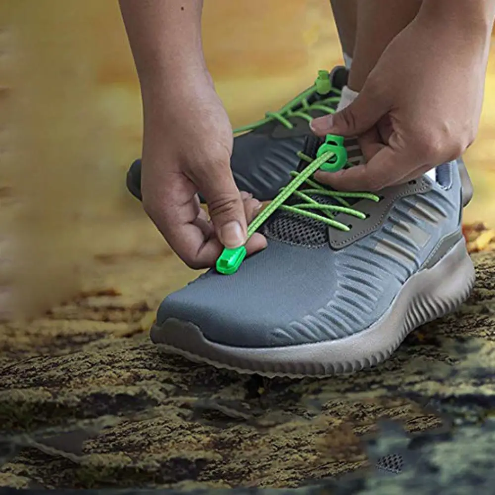 

Shoelaces Plastic Polyester Elastic No Tie Shoestring Outdoor Climbing Running Accessories For Shoes
