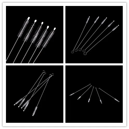 Brush Spray Brush Kettle Bottles Test Washing Brush Cleaner Handle Spiral Soft Hair Cleaning Tool Multi-Functional Tools 5 Pcs