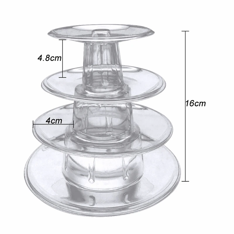 Многослойная подставка для торта, набор для свадебного торта, подставка для торта, Круглый держатель, для дня рождения, украшения для вечеринок, подставки для торта - Цвет: 4 Layer A