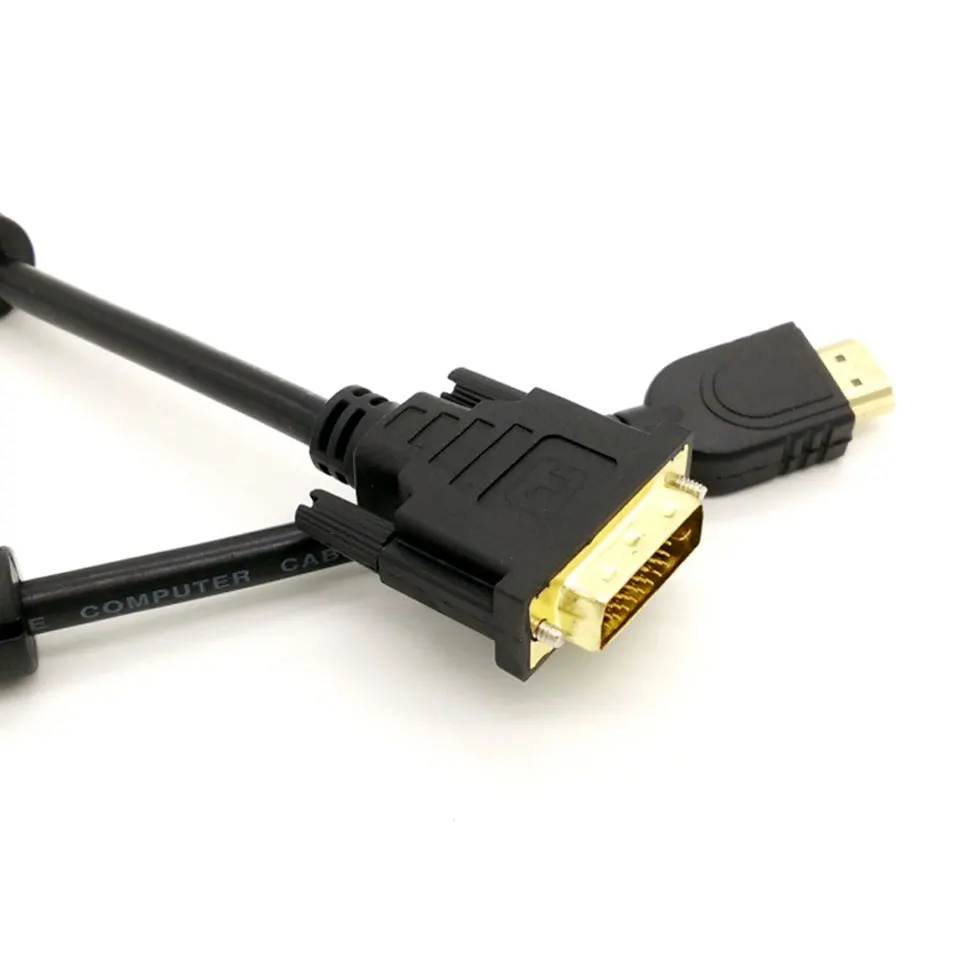 High Speed HDMI to DVI 24 + 1 pin Male to Male Adapter Converter hdmi 3D cable 1080P to Computer XBOX DVD HDTV LCD Cable (6)