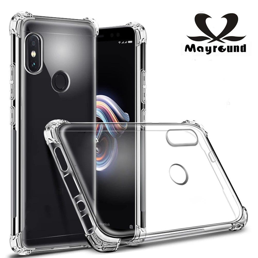 MAYROUND для Xiaomi Redmi Note 5 Pro/Redmi Plus 5A силиконовый чехол Гибридный Clear View с воздушной