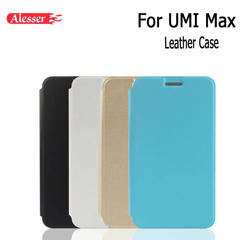 Alesser For UMI MAX Leather Case Flip Shell Cover With sticker Original Cellphone Protective Case For UMI MAX Phone Accessories