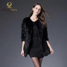 Women Real Rabbit Fur Coat Jackets Genuine Fur Coat Womens Fashion Outwear High Quality Winter Autumn Natural Rabbit Fur Coats