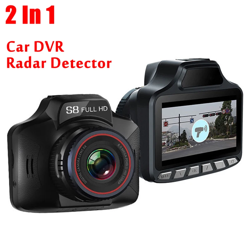 

Car DVR with Anti Laser Radar Detectors S8 Car Camera Dash Cam G-sensor English Russian Broadcast Auto Traffic Warning