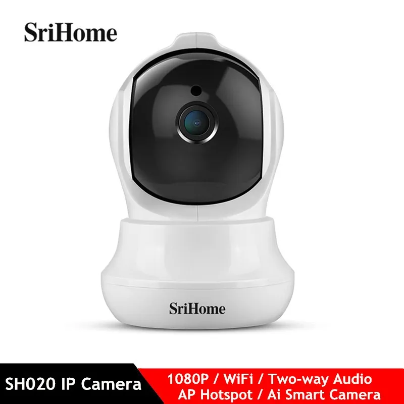 

SriHome SH020 1080P Wireless IP Camera Two-way Audio Sharp HD Video Smart Motion Tracking IR Indoor AI Smart Surveillance Camera