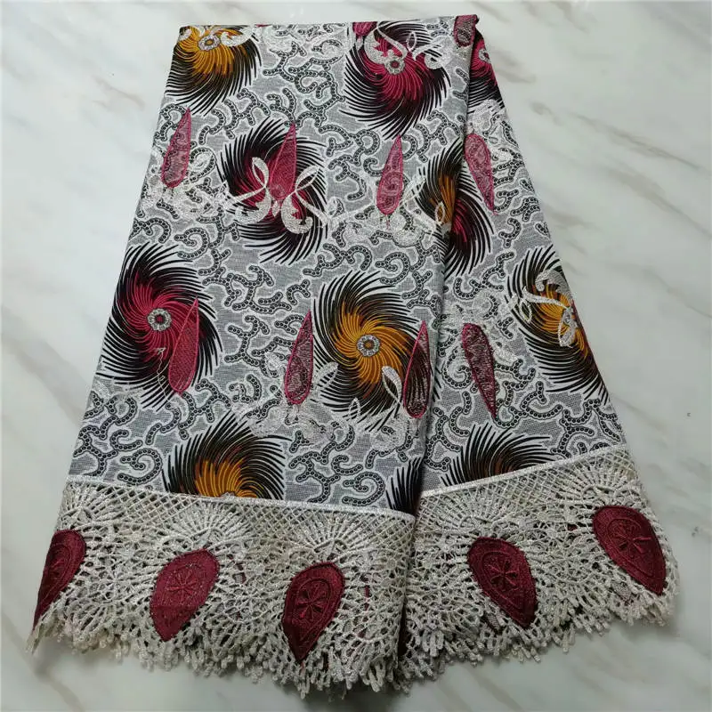 

PL!imitated silk fabric high quality african fabric wholesale soft silk fabric for dress african print fabrics 5 Y ! P70380