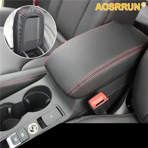 Kostenloser versand hohe qualität 1pc für Audi A3 Q3 2013-2018 PU leder  armlehne box schutz abdeckung auto zubehör - AliExpress