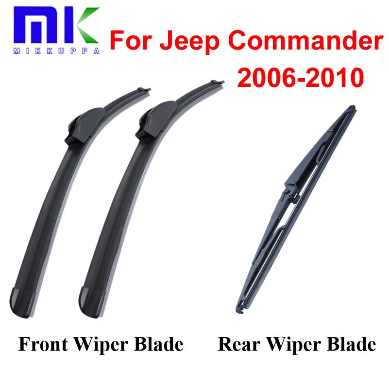 Front And Rear Wiper Blades For Jeep Commander 2006 2007 2008 2009 2010