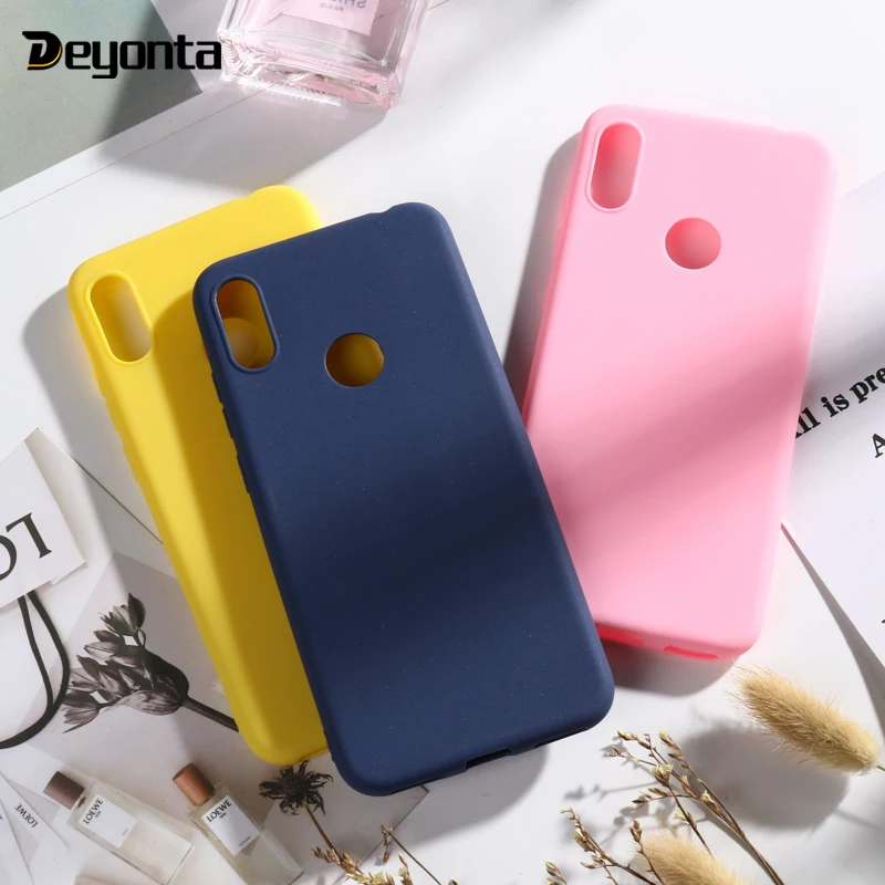 

For Huawei Honor 8X 8C Case Soft Silicone Matte Color Phone Case For Huawei Honor 8A Case For Huawei Honor 8 Case Cover Funda
