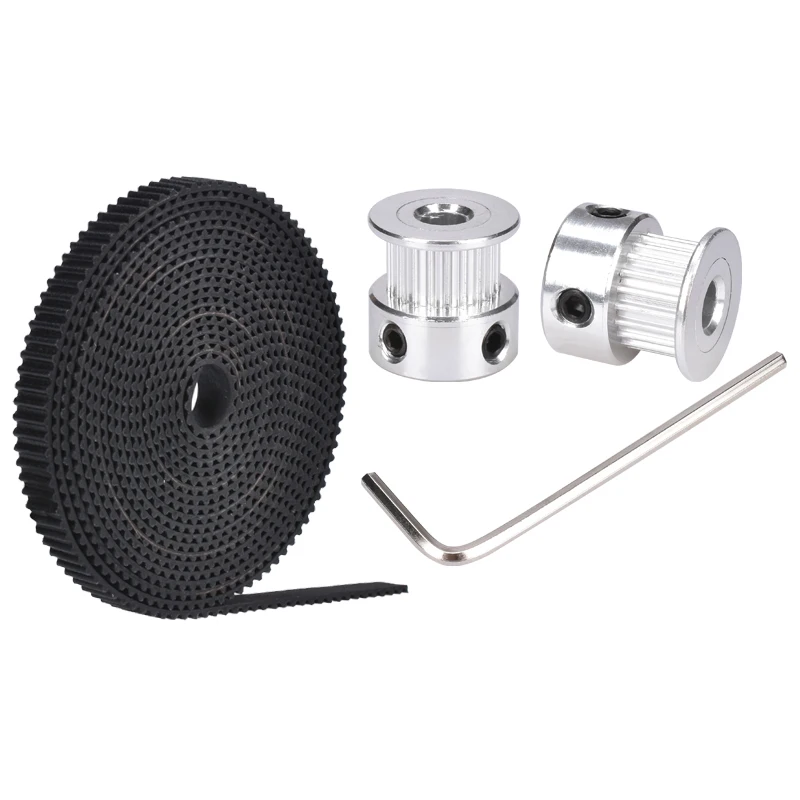 GT2 20 teeth bore 5/8 mm Pulley with 2m GT2-6mm Open timing Belt KIT for 3D Prin 