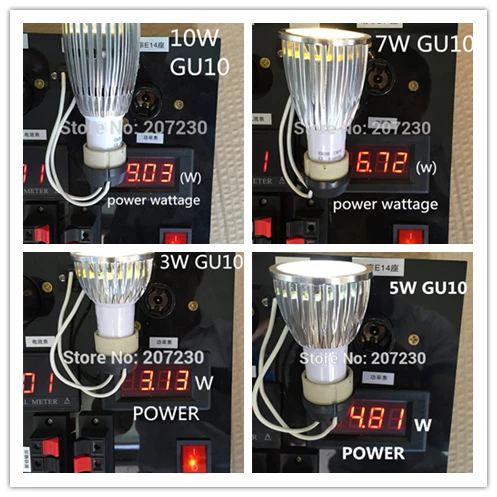 10 шт./лот Светодиодный точечный светильник светодиодный лампы GU10 Cob E27 E14 с регулируемой яркостью 2700K теплый белый 3 Вт 5 Вт 7 Вт 10 Вт галогенная лампа