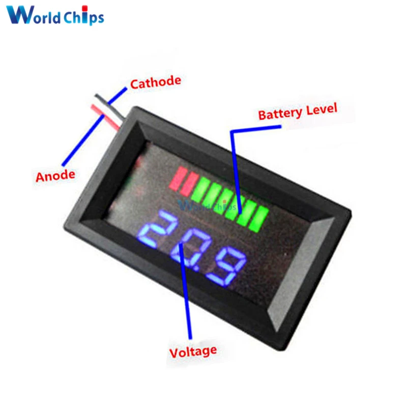 Digital LED battery status charge indicator Battery indicator 12V 3 K6R6 24V