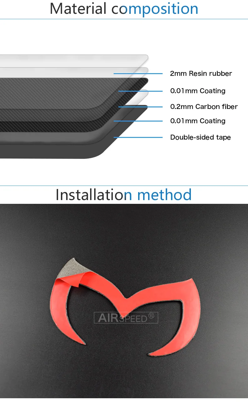 Mazda 3 Mazda 6 CX-5 CX-3 Axela Atenza Accessories Carbon Fiber Car Emblem Logo Tail Car Sticker Decals Car Styling (7)