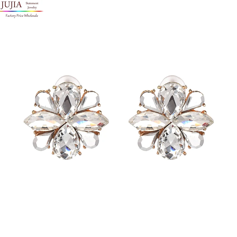 JUJIA, 5 цветов, опт, Ретро стиль, кристалл, oorbellen, модные женские серьги-гвоздики, для женщин, модные серьги, ювелирное изделие