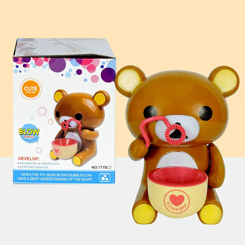 Qualitity Water Blowing Toys Creative Cartoon bear Bubble Machine