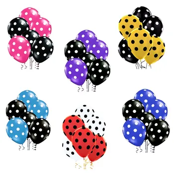 

36 pcs Ladybug Black Red Spot Polka dot latex balloons globos Baby Shower Birthday Wedding Party Decor Backdrop Helium Balloons