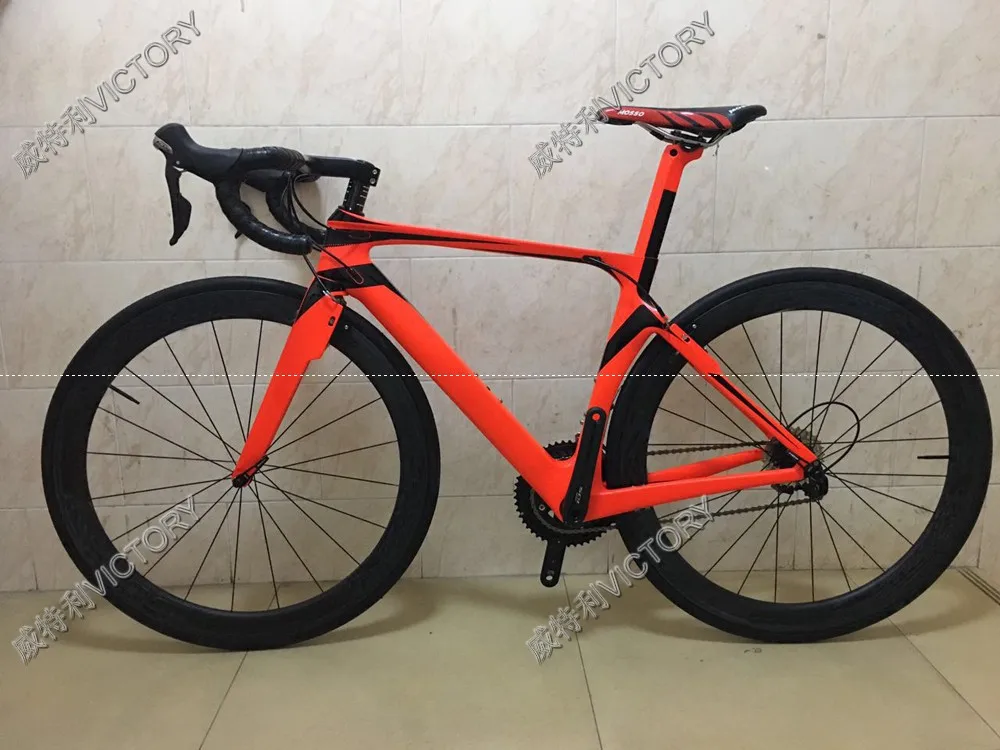 

LURHACHI HQR23 Hiden Brakes Carbon Fiber Complete Bike Carbon Road Bicycle Frame+Carbon Wheels+Carbon Handlebar/Saddle+Groupset