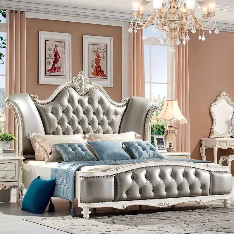 Light Luxury Style Vip Bedroom Furniture Big Crown Headboard