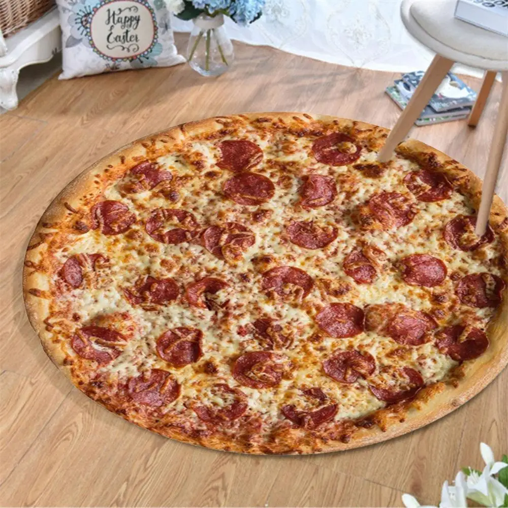 

Comfort Wrap Blanket Food Creations Pizza Throw Perfectly Round Bathroom Carpet Polyester Tortilla Throw Home Textile