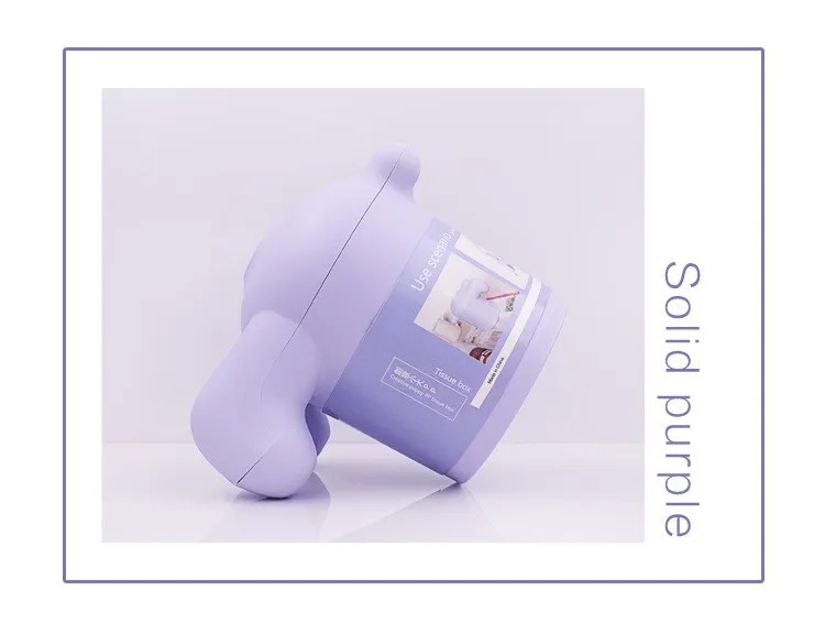 CTREE домашняя коробка для рулона салфеток бумажный держатель креативная милая собака форма пластиковая стоящая ткань Волшебная наклейка вручение туалетной бумаги C536 - Цвет: C536 Purple
