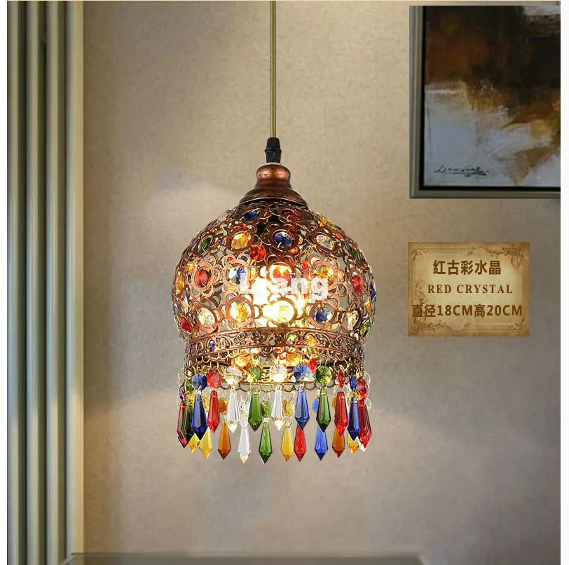 Бесплатная доставка простой подвесной светильник в красном стиле богемном