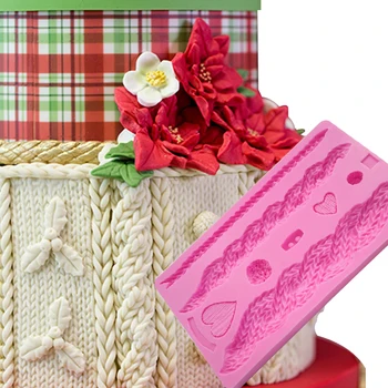 

Lace Embossed Sugarcraft Ice Mold Silicone Handmade Soap Molds Polymer Clay Mould DIY Cake Chocolate Fondant Decor Baking Tool