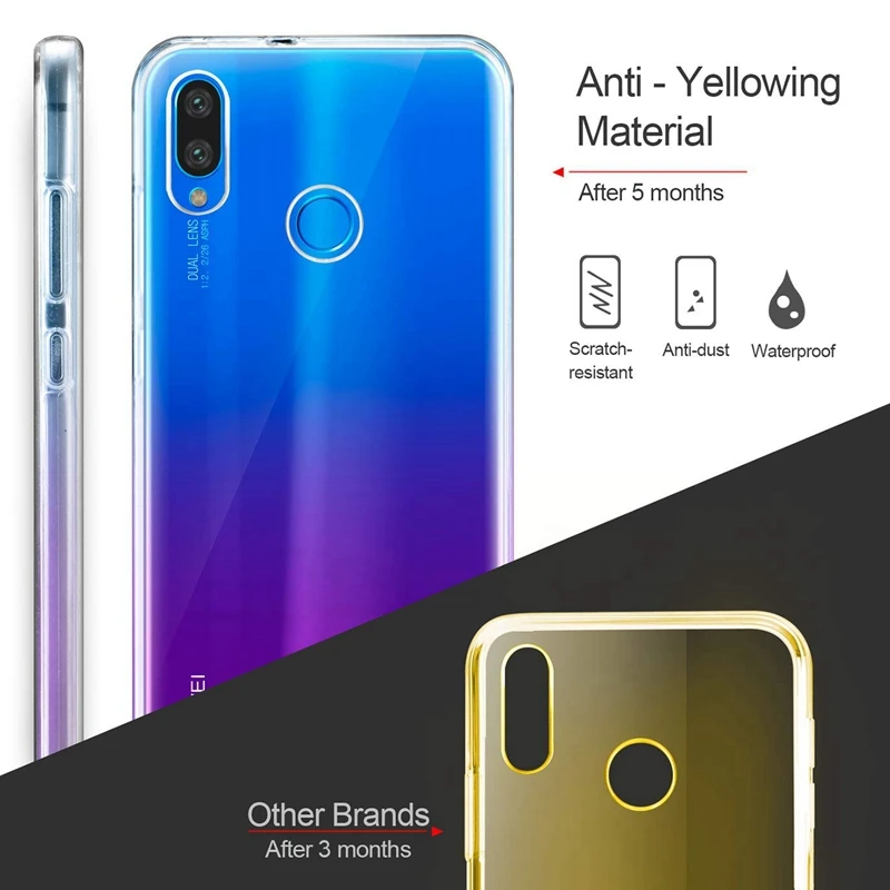 Двойной передний + Задний защитный силиконовый чехол для Huawei Honor 10i HRY LX1T P30 Lite MAR LX1M