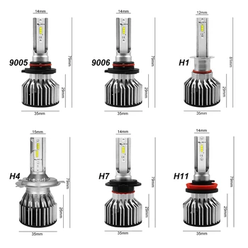 

Huiermeimi Car Headlight bulb H7LED 12v 60w car fog lamp 9006 9005 H4 H11 H1 spotlight Auto auxiliary light 6000K car headlamp