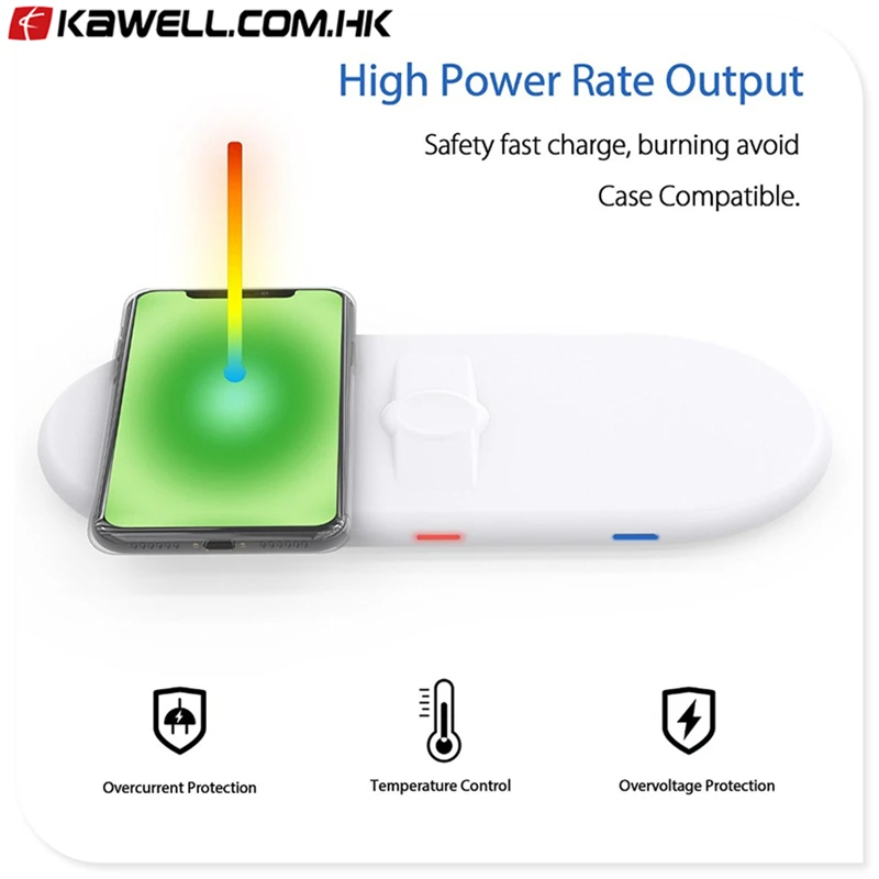 3 in 1 Wireless Charger For iPhone X 8 Plus Fast Charge For Apple Watch 3 Wireless Charger Pad for smart phone