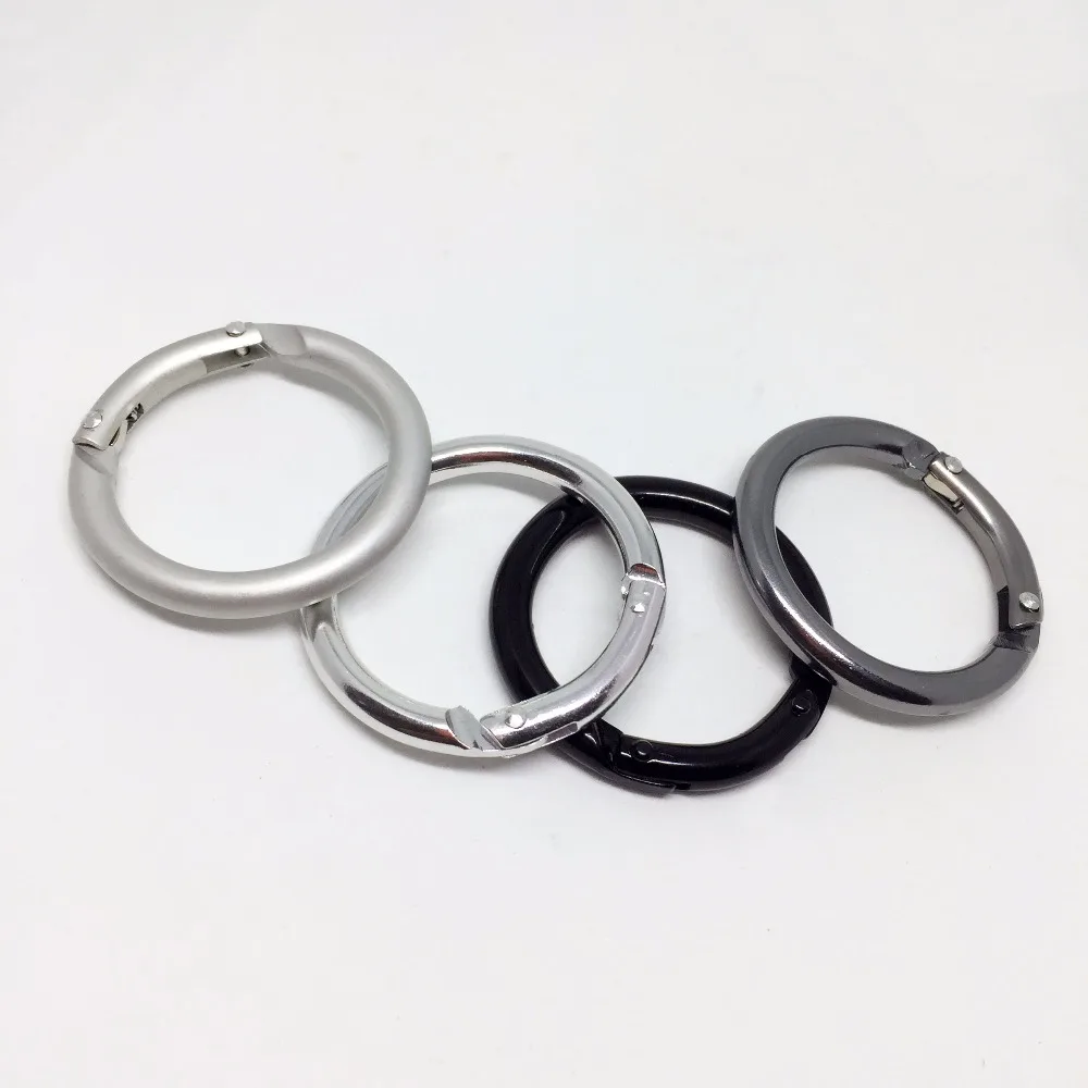 10pcs Spring O Ring,bag carbine,Round Carabiner Snap Clip Hook Keychain Trigger Keyring Buckle,DIY accessories outdoor tools