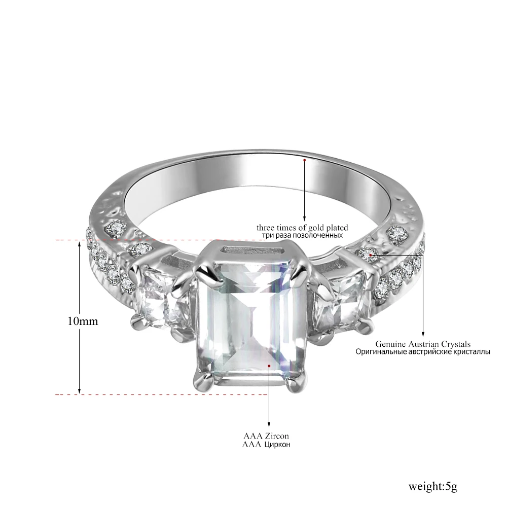 AENINE, роскошное прямоугольное обручальное кольцо AAA с кубическим цирконием, мозаичные Стразы, юбилейные кольца, ювелирные изделия для женщин, бижутерия R170680307