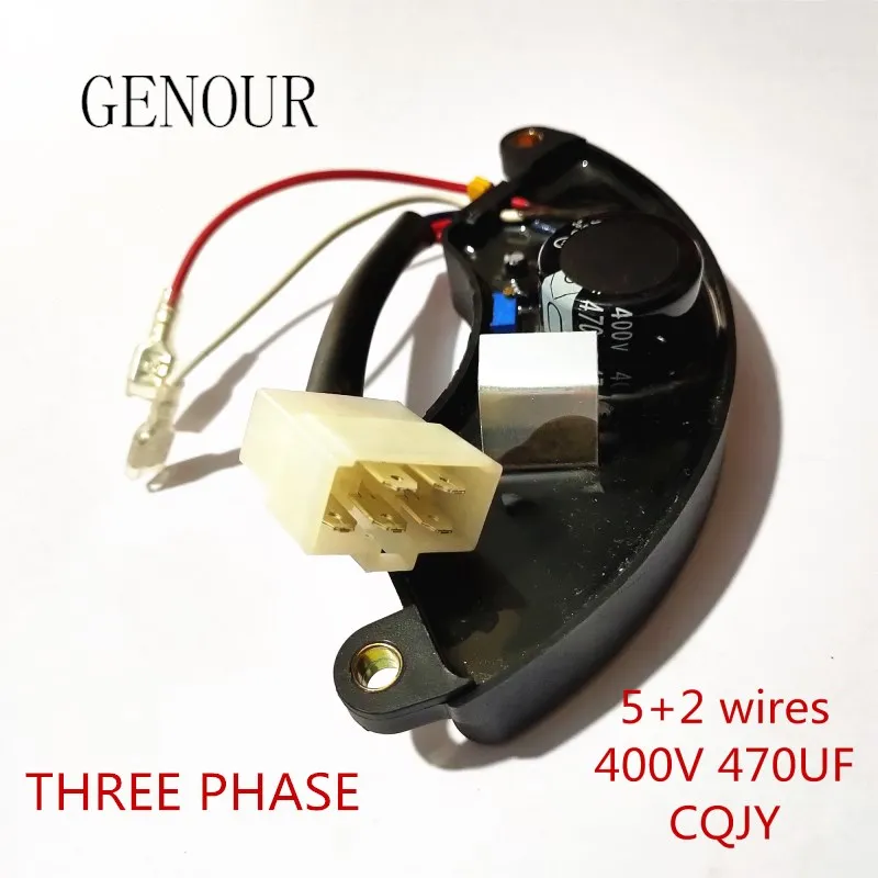 CQJY 6KW 7KW генератор автоматический стабилизатор напряжения для генератора трехфазный, 7 провода автоматический Напряжение регулятор 400 V 470 мкФ 28T307B6-7KW