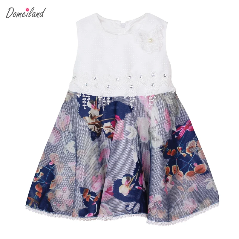 2017 summer brand domeiland Toddler clothing cute lace baby girls