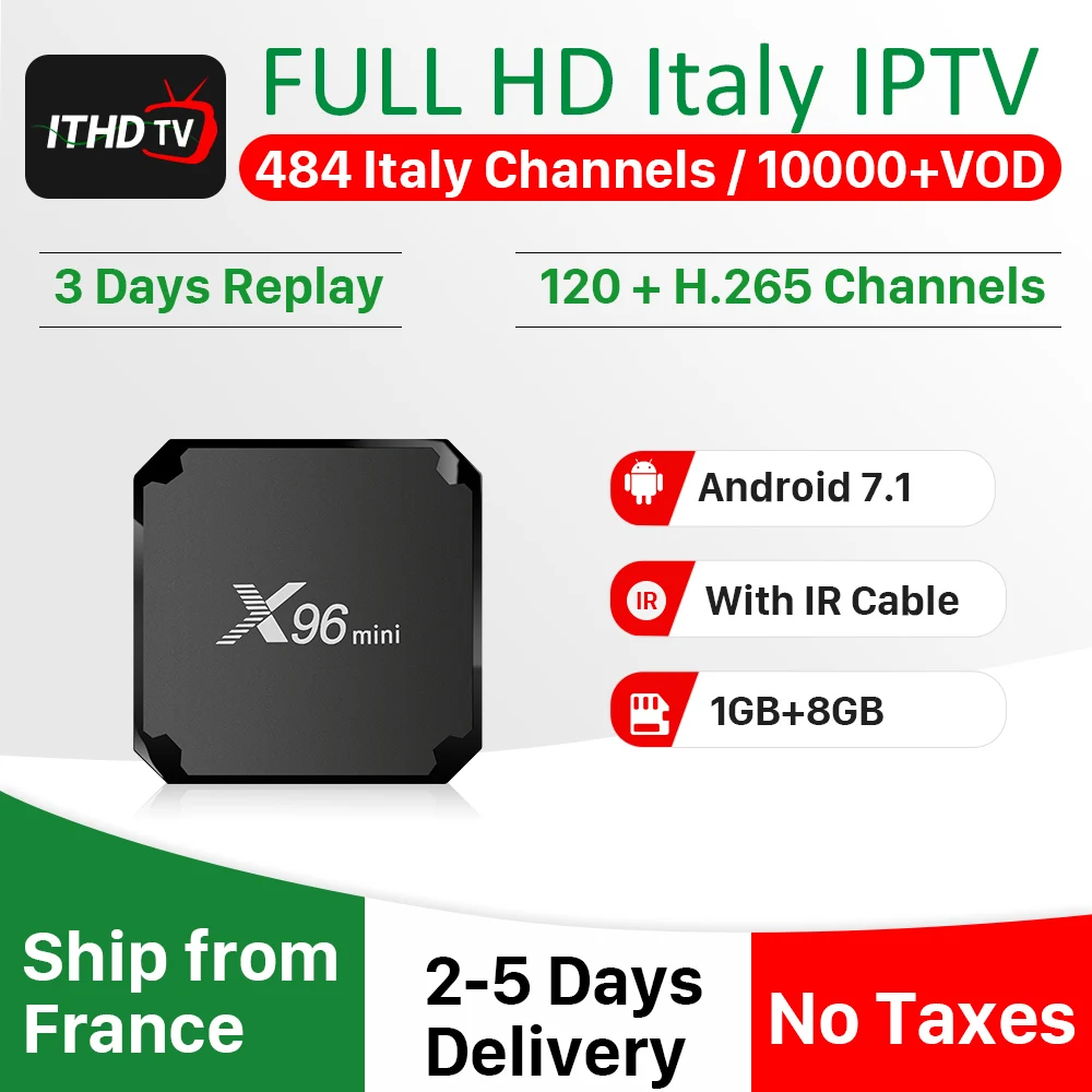 IP tv Италия X96 мини итальянская IP ТВ подписка Турция Испания Африка IP tv Италия Португалия Арабский ТВ коробка 4 к 1 год IP tv итальянский код