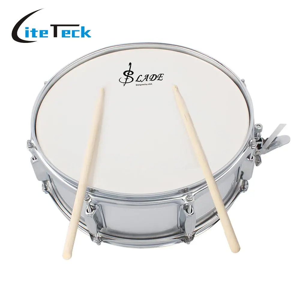 ammoon Professional 14 Inch Snare Drum Head with Drumstick Drum Key
