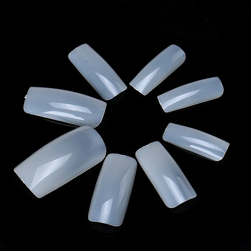 

100Pcs Acrylic False Fake Nail Art Fingernail Full fake piece natural color 45#