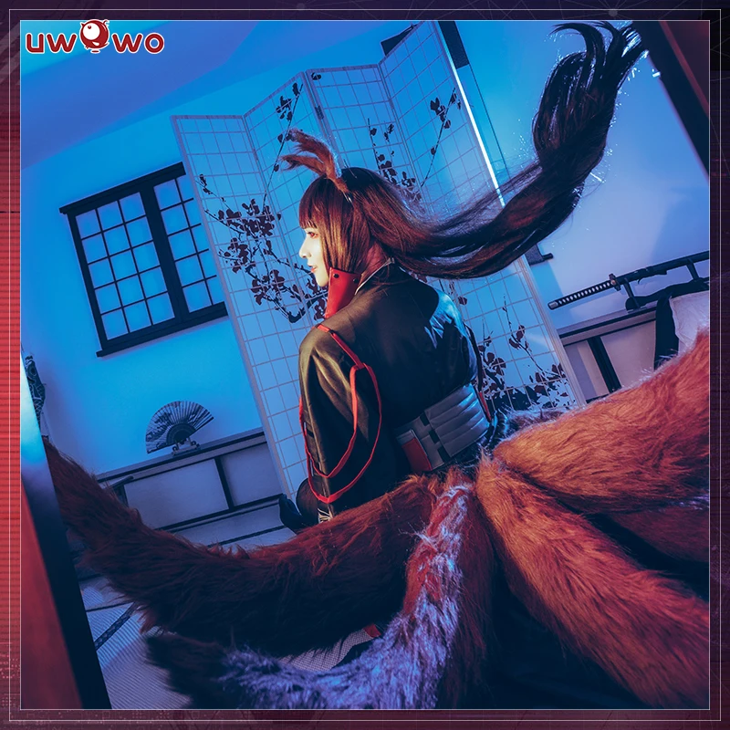 UWOWO Акаги Азур Лейн Косплей Аниме костюм лиса кимоно Женский костюм|kimono costume|cosplay