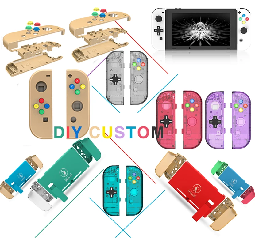 Чехол для корпуса для nintendo Switch контроллер NS Joy-Con прозрачная запасная часть DIY пользовательский чехол s для nintendo Switch