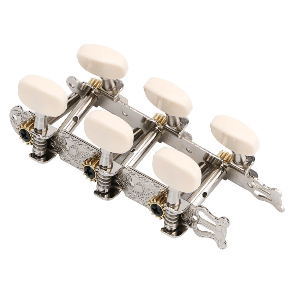 2 Classical Guitar Tuning Pegs Keys Nickel and Plastic Machine Heads