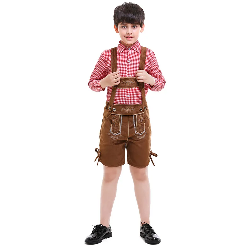 Umorden/Детский Костюм Октоберфест; Lederhosen Bavarian; Немецкий фестиваль пива; косплей для мальчиков-подростков