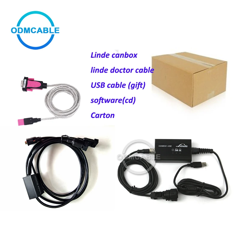 

Forklfit linde canbox with linde doctor diagnosis scanner tool linde pathfinder Round 4 pin cabel for Linde CAN forklift tools