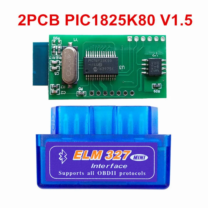 Супер Мини ELM327 Bluetooth V2.1/V1.5 OBD2 автомобильный диагностический инструмент ELM 327 Bluetooth для Android/Symbian для OBDII протокола - Цвет: Blue