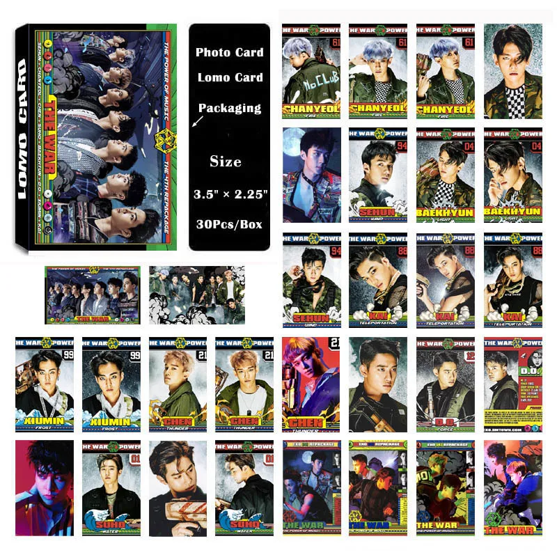 Альбом KPOP EXO самодельные бумажные ломо карты фото постер HD фотокарты вентиляторы