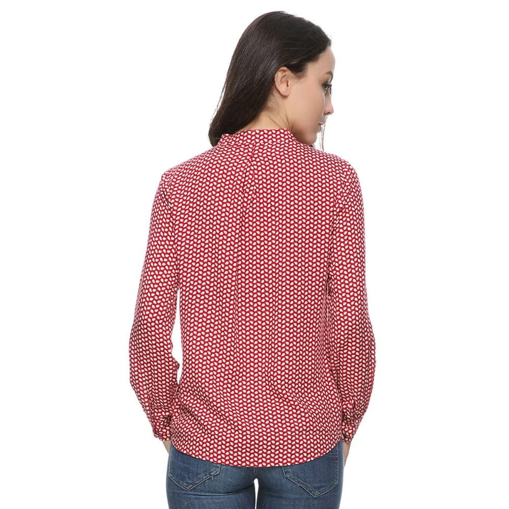 Женские винтажные хлопковые Блузы с длинным рукавом и воротником стойкой