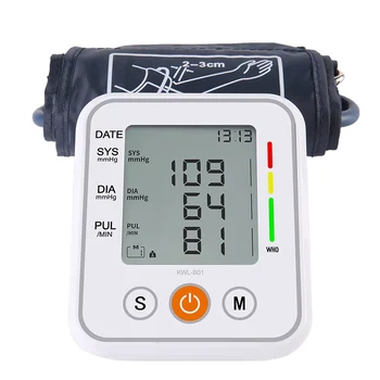 

Household Medical Upper Arm Blood Pressure Cuff Monitor Tonometer Automatic Sphygmomanometer Tensiometer Bp Heart Rate Meter