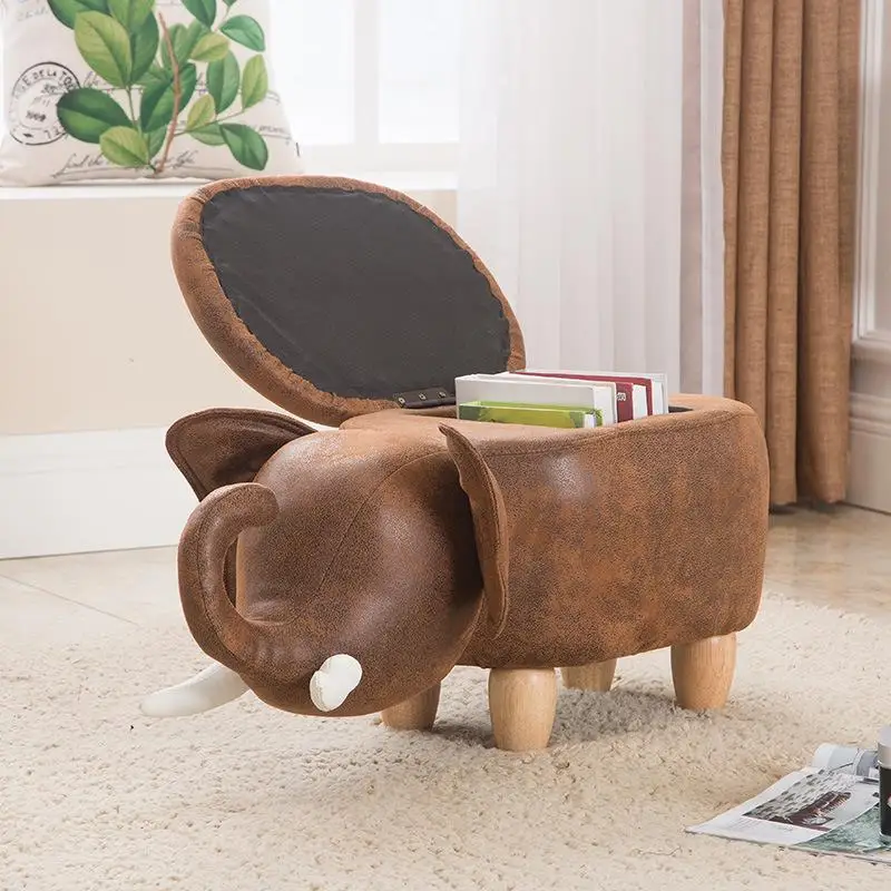 Лидер продаж, деревянный стул со слоном, стул для сидения, креативный детский табурет, табурет с милым мультяшным животным, обувь, табурет для хранения